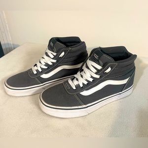 Grey high top vans